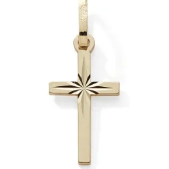 Pendentif Croix ciselée (or jaune 9 carats)