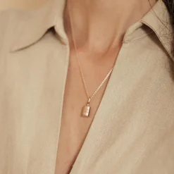 Pendentif Mon Petit Secret personnalisable (plaqué or rose)