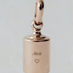 Pendentif personnalisable plaqué or rose