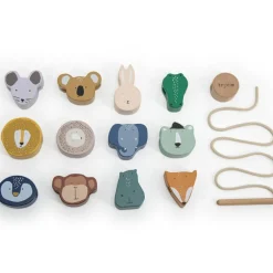 Perles en bois à enfiler All Animals