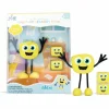 Personnage Alex jaune et 2 cubes lumineux