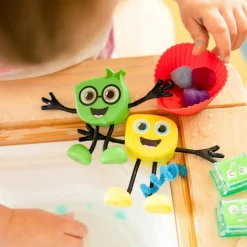 Personnage Pippa vert et 2 cubes lumineux