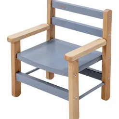 Petit fauteuil avec accoudoirs Juliette Hybride Bleu gris