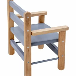 Petit fauteuil avec accoudoirs Juliette Hybride Bleu gris