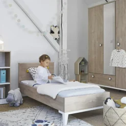 Petite bibliothèque mobile Chêne blond Marcel