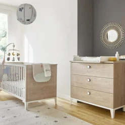 Petite bibliothèque mobile Chêne blond Marcel