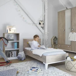 Petite bibliothèque mobile Chêne blond Marcel