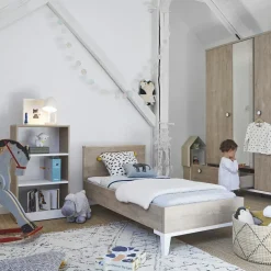 Petite bibliothèque mobile Chêne blond Marcel