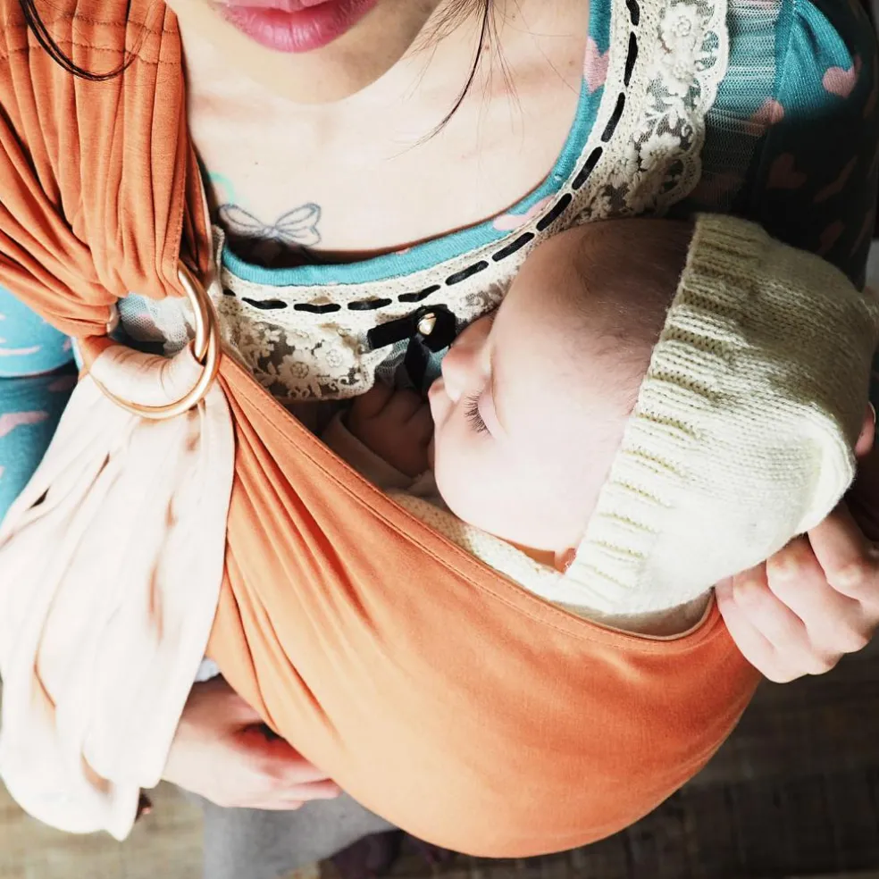 Petite écharpe Sling sans nœud Nude Caramel