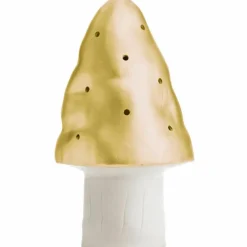 Petite lampe veilleuse champignon Doré