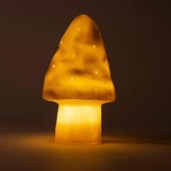 Petite lampe veilleuse champignon Doré