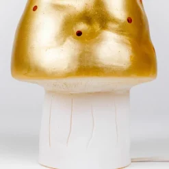 Petite lampe veilleuse champignon Doré