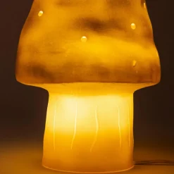 Petite lampe veilleuse champignon Doré