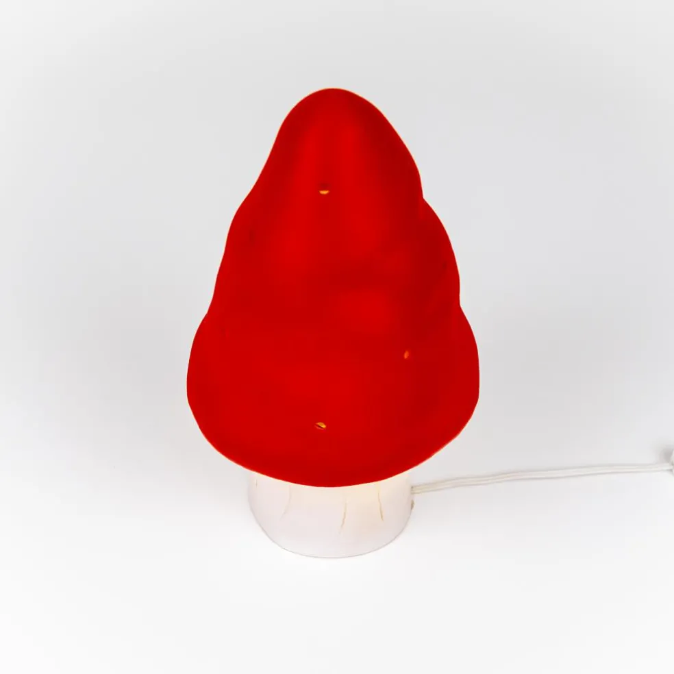 Petite lampe veilleuse champignon Rouge