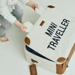 Petite valise Mini traveller Teddy écru