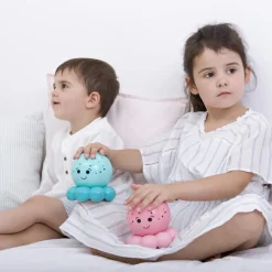 Petite veilleuse nomade bébé poulpe rose