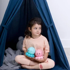 Petite veilleuse nomade bébé poulpe rose