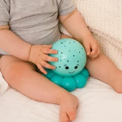 Petite veilleuse nomade bébé poulpe bleu