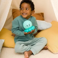 Petite veilleuse nomade bébé poulpe bleu