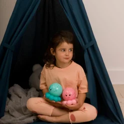 Petite veilleuse nomade bébé poulpe bleu
