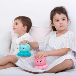 Petite veilleuse nomade bébé poulpe bleu