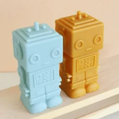 Petite veilleuse Robot jaune doré (13 cm)