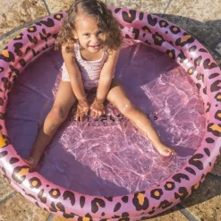 Piscine enfant Léopard rose et doré (100 cm)
