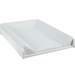 Plan à langer pour commode blanc matelas pois beige
