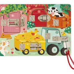 Planche à cadenas en bois La Ferme