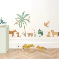 Planche de stickers A3 Animaux de la jungle