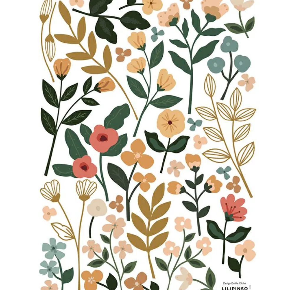 Planche de stickers A3 Colorful Flowers