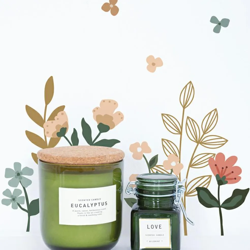 Planche de stickers A3 Colorful Flowers