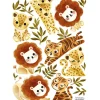 Planche de stickers A3 Little Jungle Animals