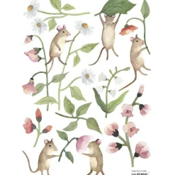 Planche de stickers A3 souris Queyran