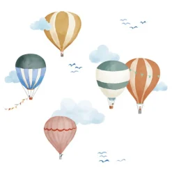 Planche easy stickers Montgolfière aquarelle