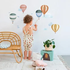 Planche easy stickers Montgolfière aquarelle