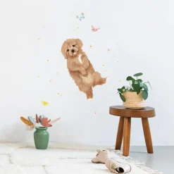 Planche sticker Chiot Doodle (35 x 45 cm)