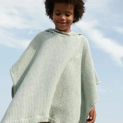 Poncho de bain Paco rayé Peppermint (3-4 ans)