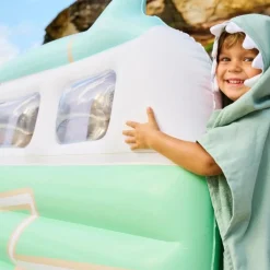 Poncho de plage vert monstre (3 ans et +)