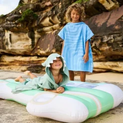 Poncho de plage vert monstre (3 ans et +)