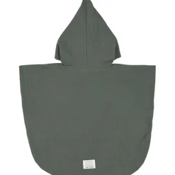 Poncho en mousseline vert pétrole