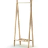 Portant à vêtements en bois de hêtre brut Essentiel