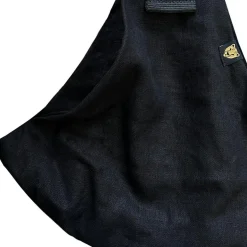 Porte bébé enfant en lin Noir