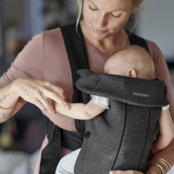 Porte bébé Mini Jersey 3D gris charbon