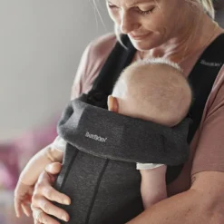 Porte bébé Mini Jersey 3D gris charbon