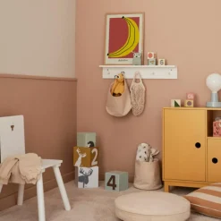 Porte manteau mural blanc 5 patères