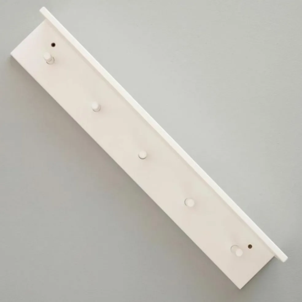 Porte manteau mural blanc 5 patères