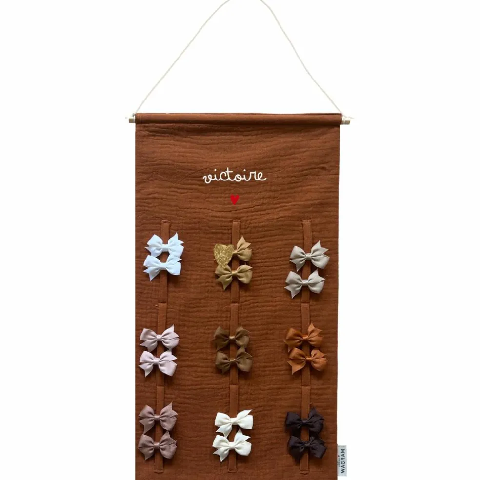 Porte-barrettes Gaze Caramel (personnalisable)