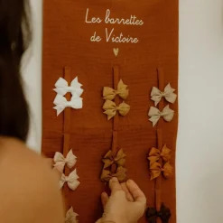 Porte-barrettes Gaze Caramel (personnalisable)