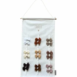 Porte-barrettes Gaze Ecru (personnalisable)